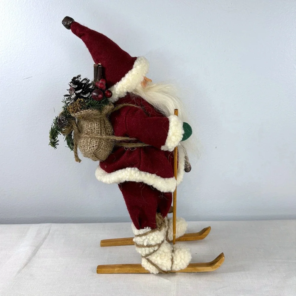 Vintage 1997 TJ Collection Skiing Santa Claus Figurine